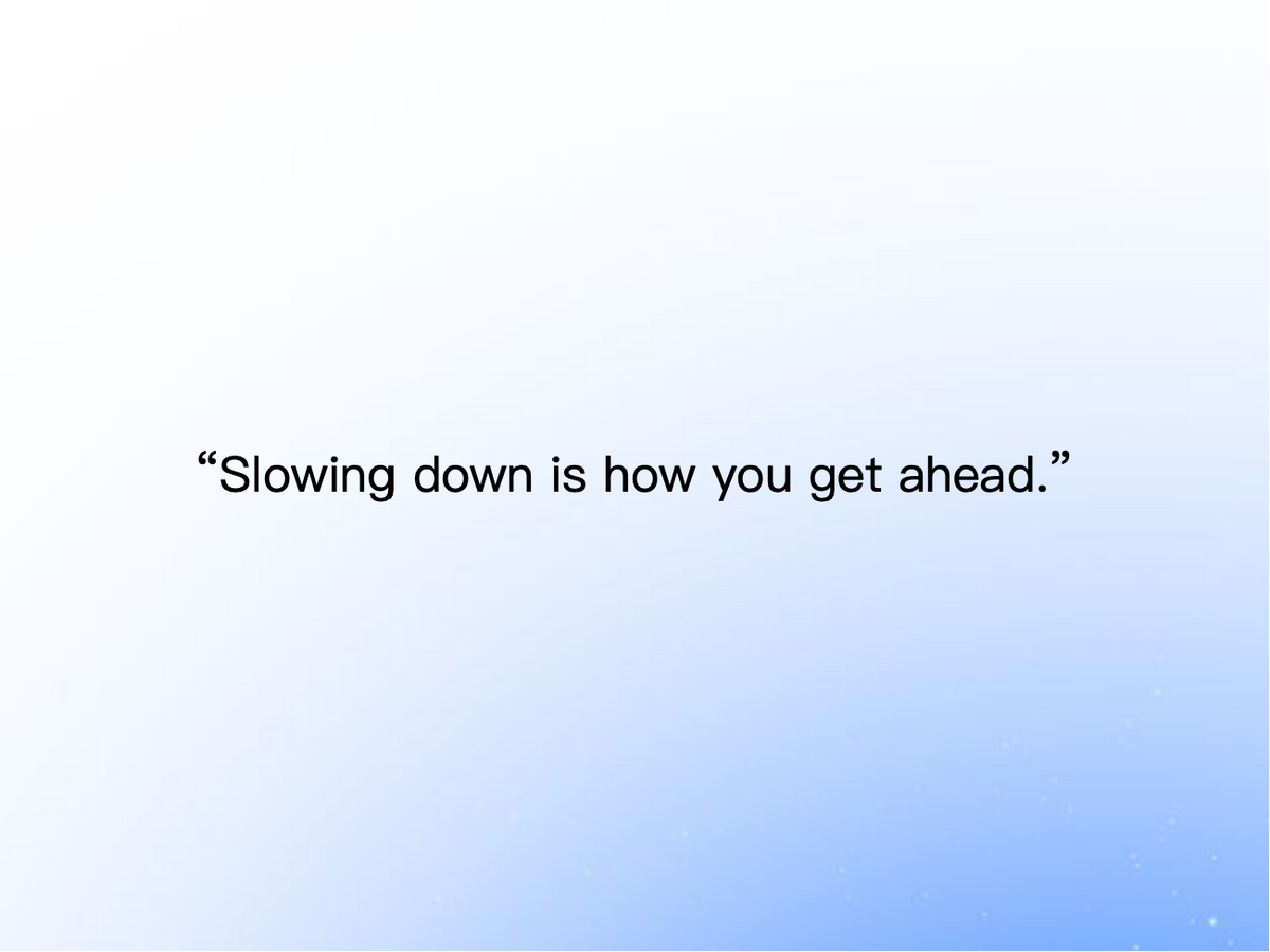Monday — Reset the Pace