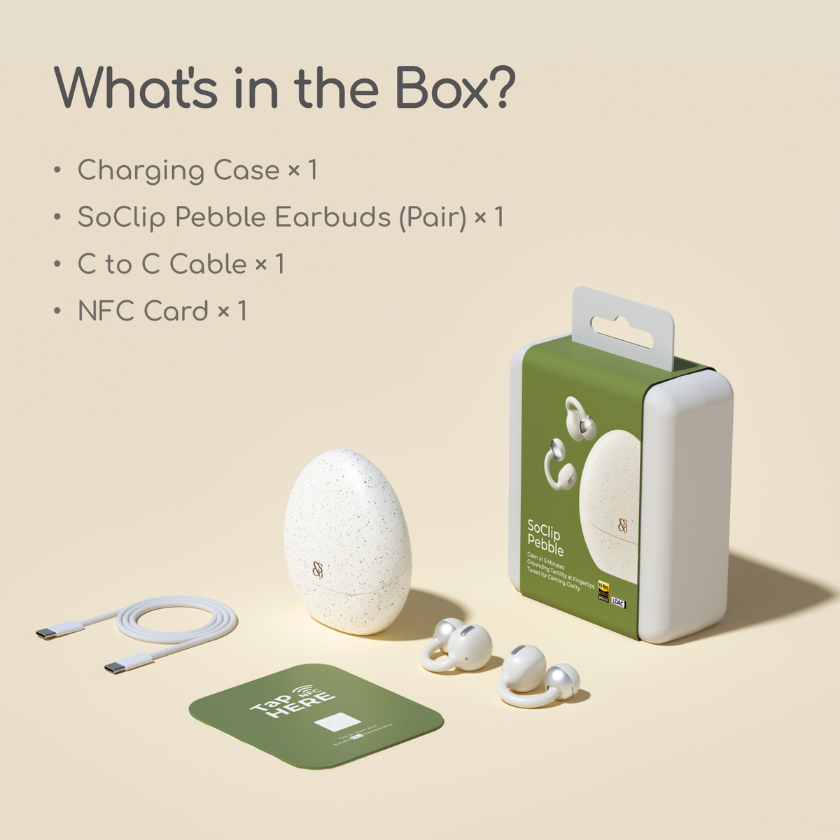 SoClip Pebble|The World‘s First Open-Ear Wellness Earbuds