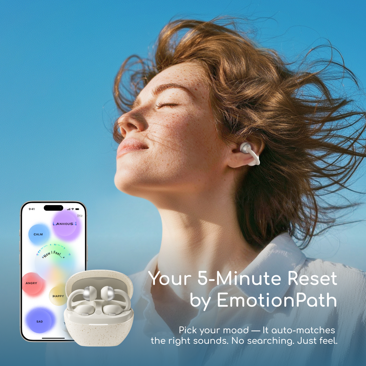 SoClip Pebble｜The World‘s First Open-Ear Wellness Earbuds