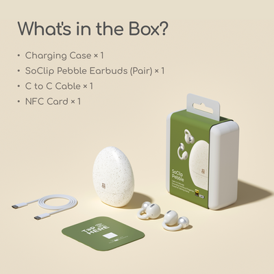SoClip Pebble｜The World‘s First Open-Ear Wellness Earbuds